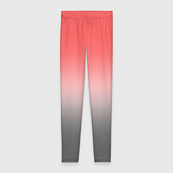 Леггинсы женские Бледный красно-серый градиент, цвет: 3D-принт