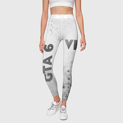 Леггинсы женские GTA 6 - white gradient вертикально, цвет: 3D-принт — фото 2