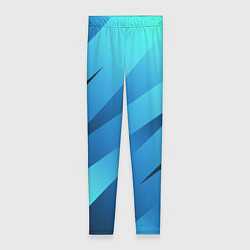 Женские легинсы Сине-голубой абстрактные полосы