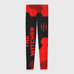 Леггинсы женские The Witcher - red gradient вертикально, цвет: 3D-принт