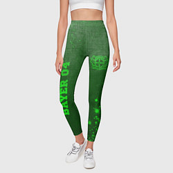 Леггинсы женские Bayer 04 - green gradient вертикально, цвет: 3D-принт — фото 2