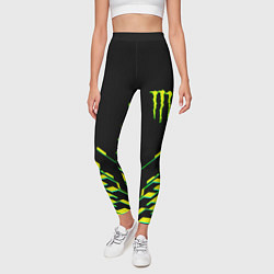 Леггинсы женские Monster energy кислотная геометрия, цвет: 3D-принт — фото 2