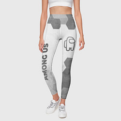 Леггинсы женские Among Us - white gradient вертикально, цвет: 3D-принт — фото 2