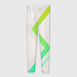 Женские легинсы Color white line green