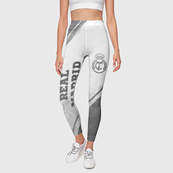 Леггинсы женские Real Madrid - white gradient вертикально, цвет: 3D-принт — фото 2