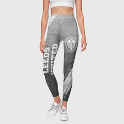 Леггинсы женские Leeds United - grey gradient вертикально, цвет: 3D-принт — фото 2