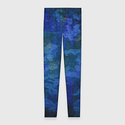 Леггинсы женские Абстракция - blue uniform camouflage, цвет: 3D-принт
