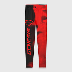 Леггинсы женские Genesis - red gradient по-вертикали, цвет: 3D-принт