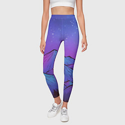 Леггинсы женские Горы под звездным небом, цвет: 3D-принт — фото 2