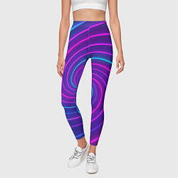 Леггинсы женские Сине-фиолетовая спираль, цвет: 3D-принт — фото 2