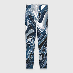 Женские легинсы Тёмно-синий искажённая абстракция