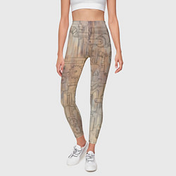 Леггинсы женские Стимпанк элементы, цвет: 3D-принт — фото 2