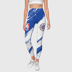 Леггинсы женские Клипперс - синяя краска, цвет: 3D-принт — фото 2