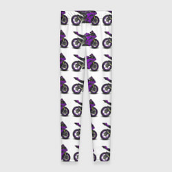 Леггинсы женские Motorcycle purple, цвет: 3D-принт