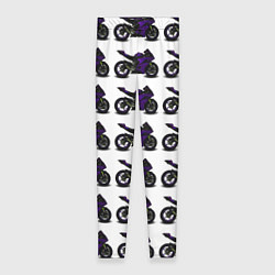 Женские легинсы The motorcycle is dark purple