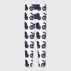 Женские легинсы Motorcycle purple gloss