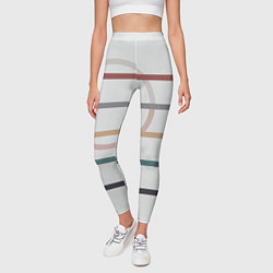 Леггинсы женские Stripes and circle, цвет: 3D-принт — фото 2