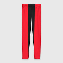 Женские легинсы Color black red line