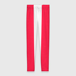 Леггинсы женские Color red white line, цвет: 3D-принт