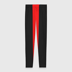 Леггинсы женские Color black red lines, цвет: 3D-принт