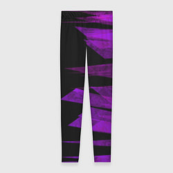 Леггинсы женские Color purple black stripes, цвет: 3D-принт