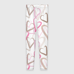 Женские легинсы Розовые сердца
