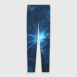 Женские легинсы Синий камуфляж со вспышками