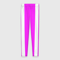 Женские легинсы Color white pink stripes