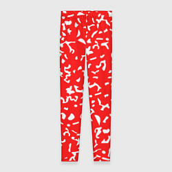 Леггинсы женские Красный яркий камуфляж, цвет: 3D-принт