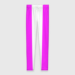 Леггинсы женские Color white and pink, цвет: 3D-принт