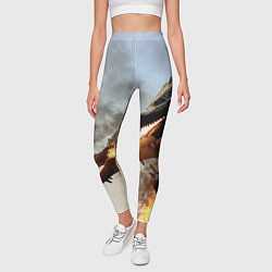 Леггинсы женские Огненный Змей Горыныч, цвет: 3D-принт — фото 2