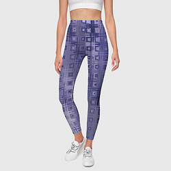 Леггинсы женские Геометрический градиент фиолетовый, цвет: 3D-принт — фото 2