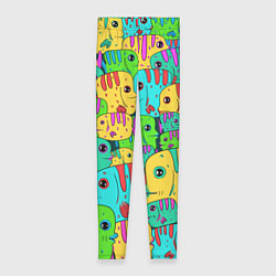 Леггинсы женские Яркие тропические рыбки паттер, цвет: 3D-принт