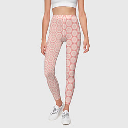 Леггинсы женские Розовый узорчатый градиент, цвет: 3D-принт — фото 2