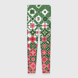 Женские легинсы Розово-зеленая метаморфоза