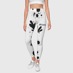 Леггинсы женские Растительный паттерн и кляксы - Милан, цвет: 3D-принт — фото 2