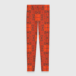 Леггинсы женские Цветочно-геометрический яркий калейдоскоп, цвет: 3D-принт