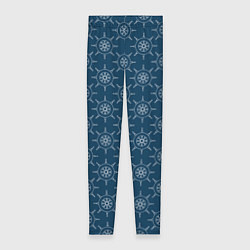 Женские легинсы Штурвалы на синем