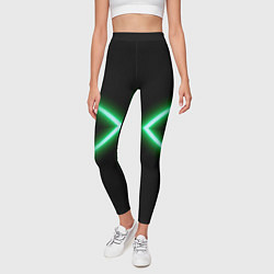 Леггинсы женские Neon green lines, цвет: 3D-принт — фото 2