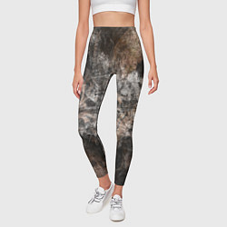 Леггинсы женские Абстракция - brown darkness, цвет: 3D-принт — фото 2