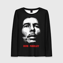 Лонгслив женский Bob Marley Face, цвет: 3D-принт