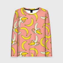 Лонгслив женский Банан 1, цвет: 3D-принт