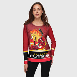 Лонгслив женский Calgary Flames, цвет: 3D-принт — фото 2