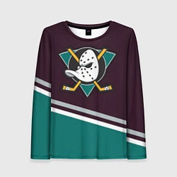 Лонгслив женский Anaheim Ducks, цвет: 3D-принт