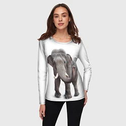 Лонгслив женский Большой слон, цвет: 3D-принт — фото 2