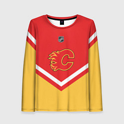 Лонгслив женский NHL: Calgary Flames, цвет: 3D-принт