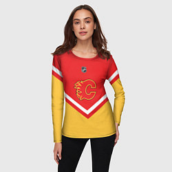 Лонгслив женский NHL: Calgary Flames, цвет: 3D-принт — фото 2