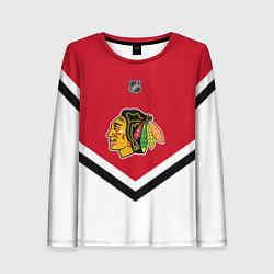 Лонгслив женский NHL: Chicago Blackhawks, цвет: 3D-принт