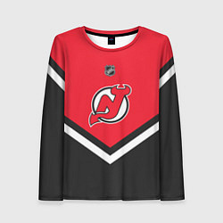 Лонгслив женский NHL: New Jersey Devils, цвет: 3D-принт