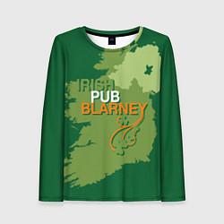 Лонгслив женский Irish pub Blarney, цвет: 3D-принт